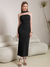 Halter Backless Split Bodycon Long Dress